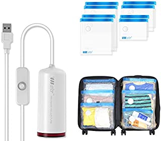 VMSTR Travel Vacuum Storage Bags with USB Electric Pump, Medium Small Space Saver Bags for Travel (8 PCS)