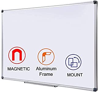 DexBoard 24x36 inch Magnetic Dry Erase Board | Mall-Mounted Aluminum Frame White Board with Pen Tray| Dry Erase Marker Board for Office, School and Home Usage