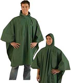 Texsport Adult Heavy Duty Reusable Rain Poncho Raincoat Waterproof Rainwear with Hood One Size Fits All