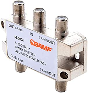 BAMF 4-Way Coax Cable Splitter Bi-Directional MoCA 5-2300MHz