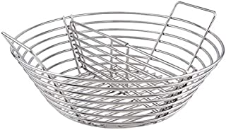 Mydracas Lump Charcoal Fire Basket with Divider Big Green Egg Accessories,Stainless Steel Grill Ash Baskets for The Large Big Green Egg,Kamado Joe Classic