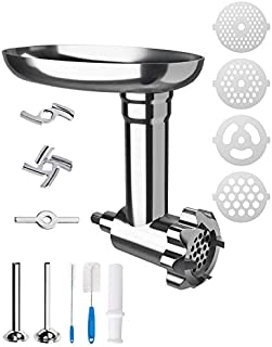 X Home Metal Grinder Attachment with Stuffing Tubes for KitchenAid Mixer, Great for Making Sausages and Burgers, Durable and Easy to Assemble