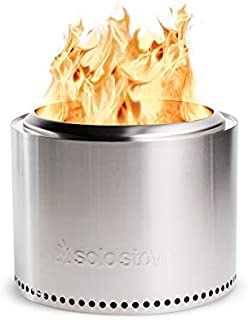 Solo Stove Bonfire Fire Pit - Large 19.5 Inch Stainless Steel Outdoor Smokeless Firepit | Portable Backyard Natural Wood Burning Firebowl | No Gas or Propane Required