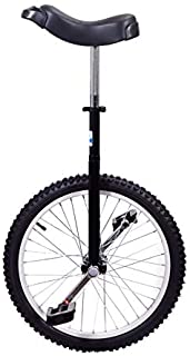 LIFELEADS 16 inch Unicycle,Cool Black Adjustable Outdoor Unicycle with Aolly Rim for Kids(16'',Black)