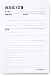 Meeting Notes Notepad - Modern Meeting Notepad and Action Plan for Business Owners, Entrepreneurs and Administrators - Meeting Minutes and Task Management - 50 Double-Sided Sheets, 6 x 9