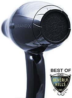 Optimized Best Professional Stylist Ionic Hair Dryer Outperforms ALL with 2000 Watt Blow Hot & Super Lightweight New X Technology Drys 50x Faster Built for Salon Quality Blowout! High Gloss Black