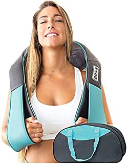 Shiatsu Back shoulder & Neck Massager With Heat - Deep Tissue 3D Kneading Pillow Massager for Neck, Back, Shoulders, Foot, Legs - Electric Full Body Massage - for Home & Car