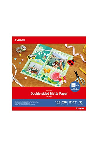 Canon Double Sided Matte Photo Paper, Perfect for Scrapbooking and Crafts, 12