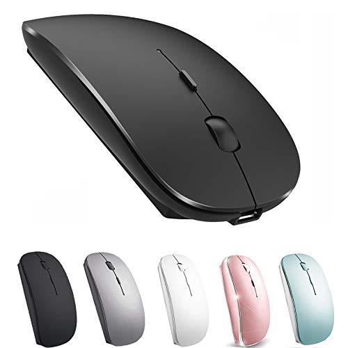 Bluetooth Mouse for iPad Mac MacBook Pro MacBook Air iMac Laptop Chromebook Desktop Computer Windows (Black 2)