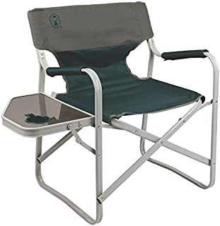 Coleman Outpost Breeze Portable Folding Deck Chair with Side Table