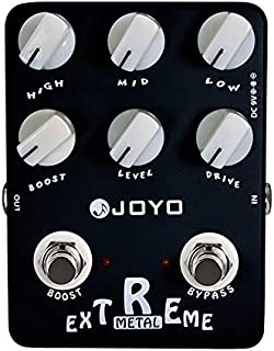 JOYO JF-17 Extreme Metal Pedal, Distortion Pedal Effect, High Gain Effect, for Electric Guitar & Bass, True Bypass