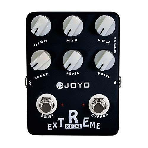 JOYO JF-17 Extreme Metal Pedal, Distortion Pedal Effect, High Gain Effect, for Electric Guitar & Bass, True Bypass