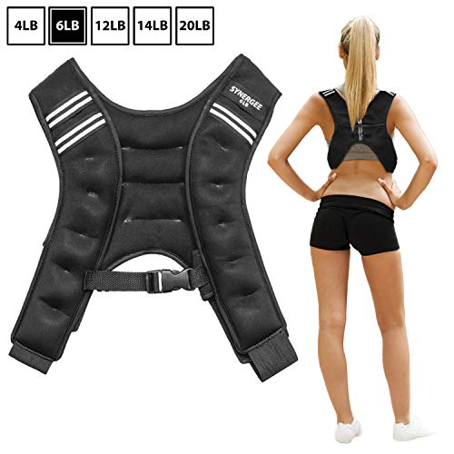 Synergee Weighted Vest Infinity Vest Workout Equipment - Body Cardio Walking or Running Vest - 6lbs