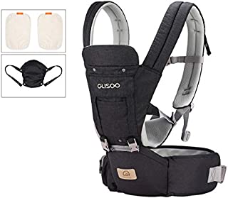 Ergonomic 360° Best Baby Soft Carrier, Comfortable Adjustable Positions,Breastfeeding Fits All Newborn Toddler,HipSeat Infant and Backpack,All Seasons,Perfect for Hiking Shopping (Dark Gray)