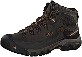 KEEN Men's Targhee III Mid Height Waterproof Hiking Boot, Black Olive/Golden Brown, 12 D (Medium) US