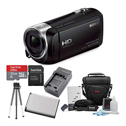 Sony CX405 Handycam 1080p Camcorder with 32GB SD Card and Accessory Bundle