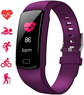 WISINNO Fitness Tracker with Heart Rate Watch, Activity Tracker Watch with Blood Pressure Measurement, Screen ip67 Waterproof, Sleep Monitor, Exercise Mode Pedometer Watch for Men Women Kids.