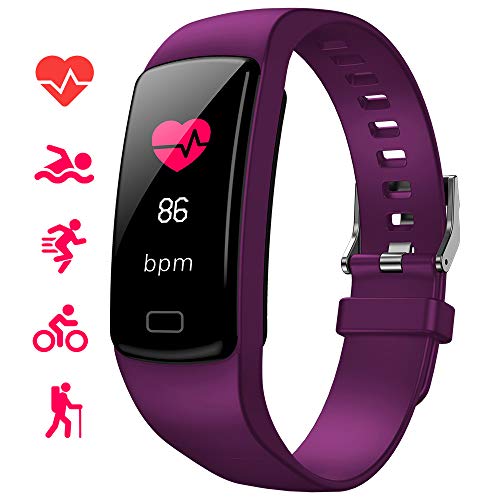 WISINNO Fitness Tracker with Heart Rate Watch, Activity Tracker Watch with Blood Pressure Measurement, Screen ip67 Waterproof, Sleep Monitor, Exercise Mode Pedometer Watch for Men Women Kids.