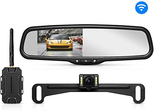 AUTO-VOX T1400 Upgrade Wireless Backup Camera Kit, Easy Installation with No Wiring, No Interference, OEM Look with IP 68 Waterproof Super Night Vision Rear View Camera