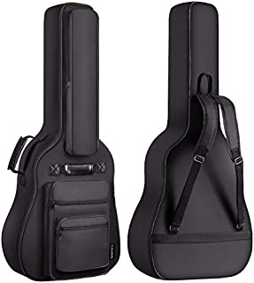 CAHAYA 40 41 42 Inch Multi-pockets Acoustic Guitar Bag 6 Pockets 0.3 Inch Thick Padding Waterproof Guitar Case Gig Bag