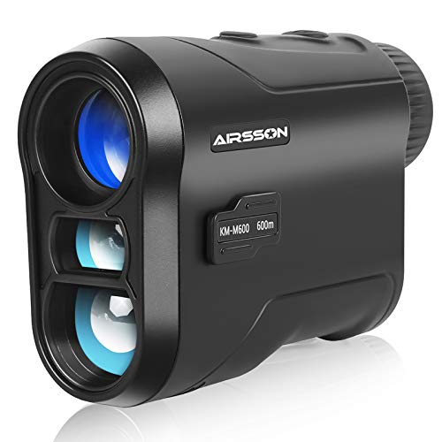 AIRSSON Golf Rangefinder Laser: 650 Yards Range Finder with Slope, 6X Magnification Rechargeable Pinseeker Distance Rangefinder for Hunting & Golfing