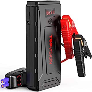 Battery Starter for Car, Save 30% Code:JSA6H6GE, TOPVISION 2200A Peak 20800mAh Portable Car Power Pack with USB Quick Charge 3.0 (Up to 7.0L Gas or 6.5L Diesel Engine), 12V Portable Battery Booster