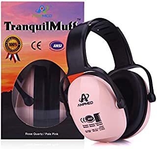 Amplim Hearing Protection Earmuff for Toddlers, Teens and Adults. Noise Cancelling Headphones for Kids. Autism Spectrum Ear Defenders - Airplane, Concert, Outdoor, School  Pink