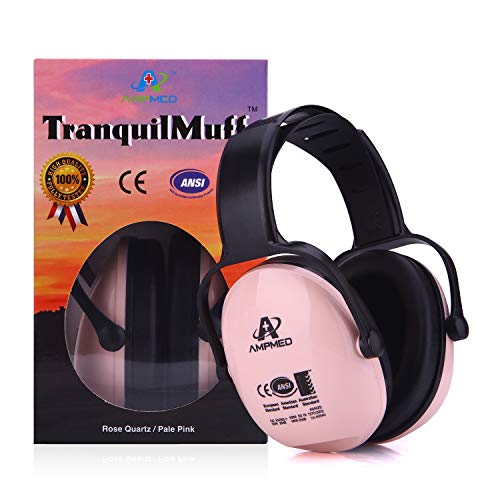 Amplim Hearing Protection Earmuff for Toddlers, Teens and Adults. Noise Cancelling Headphones for Kids. Autism Spectrum Ear Defenders - Airplane, Concert, Outdoor, School  Pink