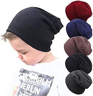 Guozyun Baby Hat Baby Boy's Beanie Hats Cotton Skull Caps for Baby Toddlers Kids Little Boys 6-60 Months (6-60 Months, 5 - Color)