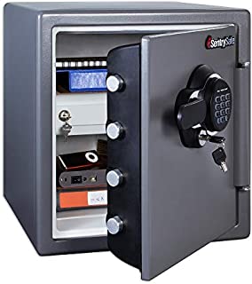 SentrySafe SFW123GDC Fireproof Waterproof Safe, 1.23 Cubic Feet, Gun Metal Grey