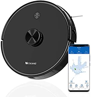 Proscenic M7 Pro LDS Robot Vacuum Cleaner, Laser Navigation, 2600Pa Powerful Suction, APP & Alexa Control, Multi Mapping, Ideal for Pets Hair, Carpets and Hard Floors, Black