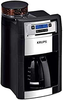 KRUPS KM785D50 Grind and Brew Auto-Start Maker with Builtin Burr Coffee Grinder, 10-Cups, Black