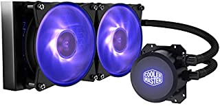 Cooler Master MasterLiquid ML240L RGB Close-Loop CPU Liquid Cooler, 240mm Radiator, Dual Chamber RGB Pump, Dual MF120R RGB Fans w/ RGB Lighting Sync for AMD Ryzen/Intel 1151/2066