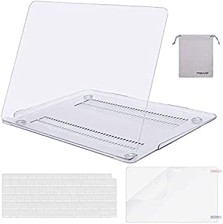 MOSISO MacBook Air 13 inch Case 2020 2019 2018 Release A2337 M1 A2179 A1932, Plastic Hard Shell&Keyboard Cover&Screen Protector&Storage Bag Compatible with MacBook Air 13 inch Retina, Transparent