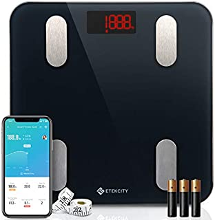 Etekcity Scales for Body Weight, Bathroom Digital Weight Scale for Body Fat, Smart Bluetooth Scale for BMI, and Weight Loss, Sync 13 Data with Other Fitness Apps