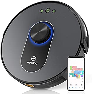 MOOSOO Robot Vacuum Cleaner, LiDAR Navigation with Mapping Technology, WiFi Connected Smart APP Control and Works with Alexa, Auto-Charging and 1800Pa Suction for Hard Floor, Carpets, Pet Hair