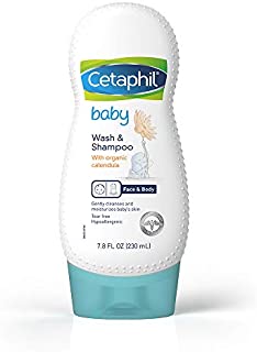 Cetaphil Baby Wash & Shampoo with Organic Calendula, 7.8 Fl Oz (Pack of 1)