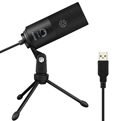 USB Microphone,Fifine Metal Condenser Recording Microphone for Laptop MAC or Windows Cardioid Studio Recording Vocals, Voice Overs,Streaming Broadcast and YouTube Videos-K669B