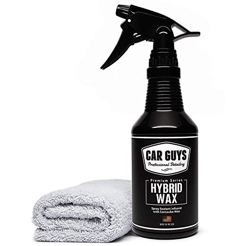 CarGuys Hybrid Wax Sealant - Most Advanced Top Coat Polish and Sealer on the Market - Infused with Liquid Carnauba for a Deep Hydrophobic Shine on All Types of Surfaces - 18 Ounce Kit