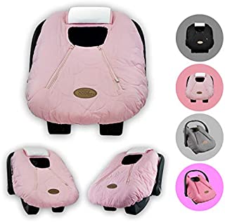 Cozy Cover Infant Car Seat Cover (Pink Quilt) - The Industry Leading Infant Carrier Cover Trusted by Over 6 Million Moms Worldwide for Keeping Your Baby Cozy & Warm