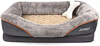 JOYELF Memory Foam Dog Bed Medium Orthopedic Dog Bed & Sofa with Removable Washable Cover and Squeaker Toy as Gift