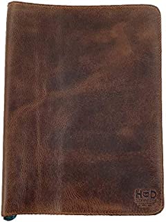 Hide & Drink, Rustic Leather Refillable Journal Cover for Moleskine Cahier XL (7.5 x 9.75 in) w/ Tipico Strap, Office & Work Essentials, Handmade Includes 101 Year Warranty :: Bourbon Brown