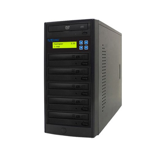 PlexCopier 24X SATA 1 to 5 CD DVD duplicator Writer Copier Tower (5 Target)