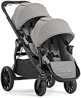 Baby Jogger City Select LUX Double Stroller | Includes Second Seat | Double Baby Stroller with All-Terrain Tires | Quick Fold Stroller, Slate