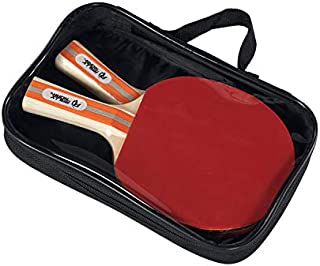 Rally and Roar Table Tennis Paddles, Set of 2, Black and Red, Wooden Table Tennis Paddles with 5-Ply Blade, Inverted Rubbers for 2 Player Games - Premium Indoor Play Equipment, TBD (TT800Y19017)