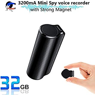 Mini Voice Activated Recorder, 32GB Super Long 800 Hours Recording Capacity, 365 Standby Battery, Audio Sound Recording Continuous Listening Device with Strong Magnetic (Black-70)