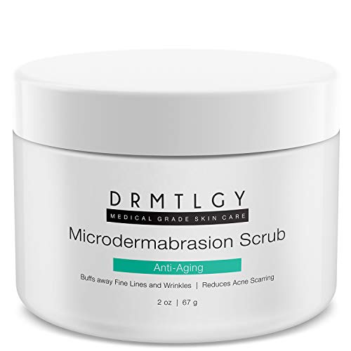 DRMTLGY Microdermabrasion Facial Scrub and Face Exfoliator. Natural Non-Abrasive Face Exfoliator Improves Acne Scars, Blackheads, Pore Size, and Skin Texture. 2 oz