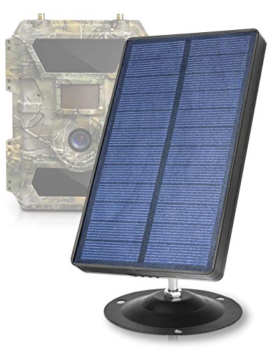 CREATIVE XP Trail Camera Solar Panel Kit - Waterproof 12V Solar Charger with 2400 mAh Rechargeable Lithium Battery - Outdoor Power System for All Hunting Cameras