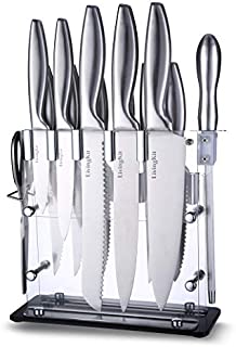 Knife Set Knife Block Set Stainless Steel Chef Knife Set 14 Piece Super Sharp Kitchen Knife Set with Acrylic Stand