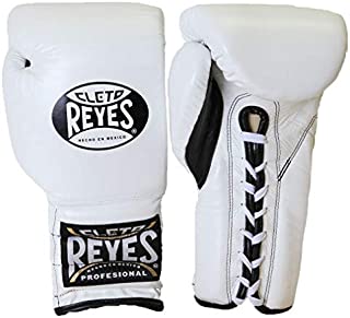 Cleto Reyes Boxing Training Gloves With laces and attached thumb - White - 16-Ounce